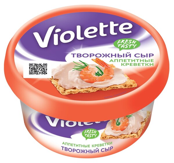Творожный сыр Виолетта с креветками 140г