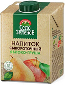 Напиток сывороточный яблоко-груша 500 мл Село Зелёное